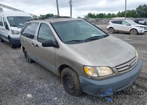2002 Toyota Sienna Le из США, поврежденный, VIN 4T3ZF13C42U446734